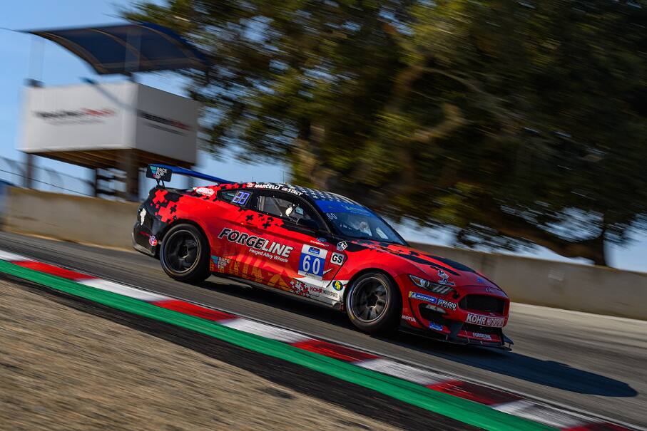 The No. 60 KohR Motorsports Mustang was sixth in the IMSA Michelin Pilot Challenge at Laguna Seca. The No. 60 KohR Motorsports Mustang was sixth in the IMSA Michelin Pilot Challenge at Laguna Seca.